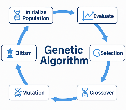 Hình 2. Sơ đồ vòng lặp Genetic Algorithm