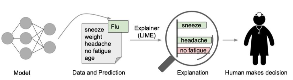 Mô tả XAI hỗ trợ công việc của bác sĩ từ chẩn đoán đến chẩn đoán với sự trợ giúp của ML